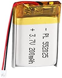 YDL 3.7V 200mAh 552025 Lipo Battery Rechargeable Lithium Polymer ion Battery Pack with PH2.0mm JST Connector