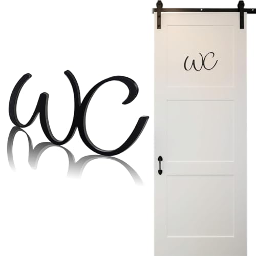 Plaque de Porte Autocollante, Plaque de Porte WC Autocollante, Résistant aux Intempéries Signalisation Porte Stickers WC pour Porte de Toilettes et Mur