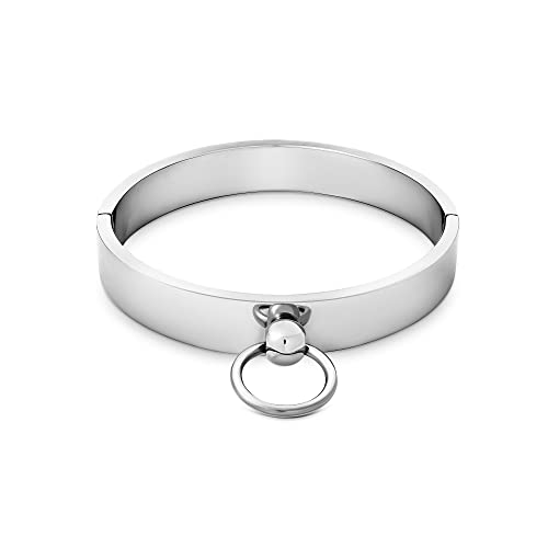 MensShop24 Halsband Halsreif Halsfessel mit O-Ring Edelstahl Innen Ø 120mm Größen wählbar Pleasure BS-703