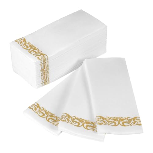 Servilletas doradas desechables de papel absorbente para evitar manchas en eventos