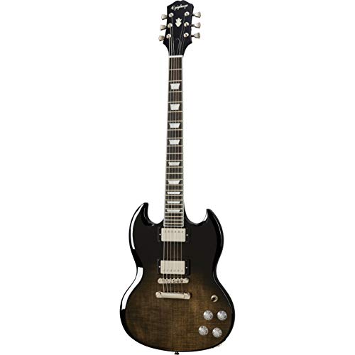 Epiphone SG Modern Figured Trans Black Fade - Les Beatles, Paul McCartney, John Lennon, RIngo Starr, George Harrison Epiphone SG Modern Figured Trans Black Fade