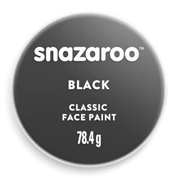 Snazaroo Classic Face and Body Paint for Kids and Adults, Black Colour, Water Based, Easily Washable, Non-Toxic, Makeup, Body Painting for Parties, for Ages 3+