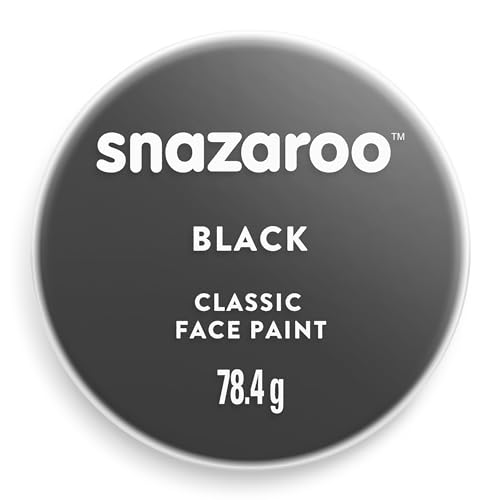 Snazaroo - Pittura Per Viso e Corpo, Trucchi da Viso per Travestimenti, per Bambini e Adulti, 75ML, Colore Nero
