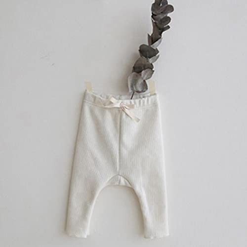 Calça legging canelada lisa de algodão para bebês meninas e meninos compatível com calças Honors, Br