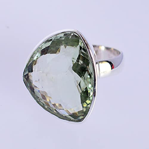Bague améthyste verte argent anti-ternissement pour look bohème chic