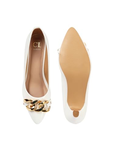 Image of Carlton London Women Stylish Slipon Pump Shoes with Kitten Heels, Pointed Toe