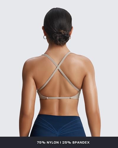 Aoxjox Women's Workout Sports Bras Fitness Sienna Low Impact Bra Yoga Crop Tank