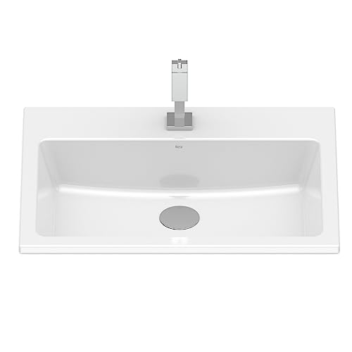 Cuba de sobrepor com mesa 550x420 PQ55 Branco - Roca