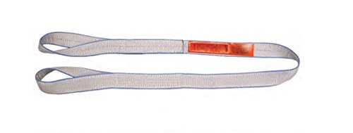 Lift-All Web Sling, Type 4, Tuff-Edge, 1inW, 2 ft.L,Silver
