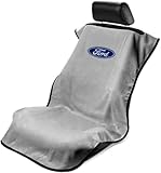 Seat Armour Seat Protector Towel for Ford – Soft Machine Washable Car Seat Cover Towel – Easy to Install, Multipurpose Car Seat Towel – Gray