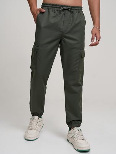Image of Highlander Men's Cargo Jogger Trousers| Utility Pockets | Trouser for Men | Men Trousers