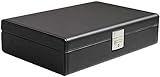 La caja del reloj presenta una cerradura resistente que mantiene sus relojes seguros y evita que se caigan y se rompan si la caja se cae.