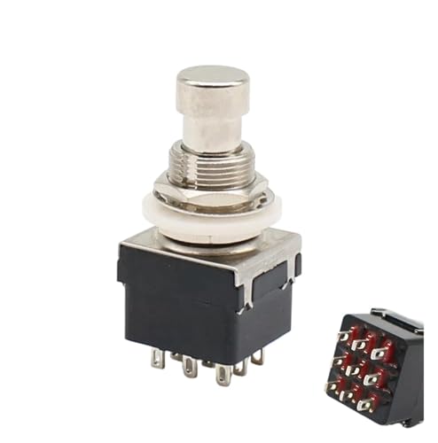 Pédale d'effets guitare 9 pin Stomp Foot Latching Switch 3PDT