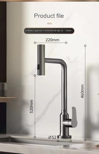 Mitigeur de cuisine tout cuivre blanc pour évier à légumes avec douchette extractible agile - 4