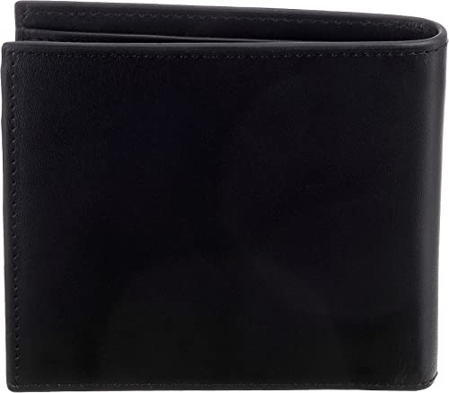 Armani Exchange Men's Smooth Leather Wallet with Coin Pocket Fold, Schwarz, S - Image 3