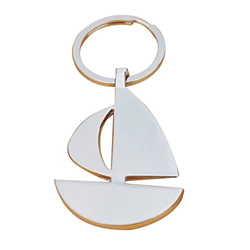 HOMSFOU Sailing Keychain Metal Boat Key Ring Compact Lightweight Coastal Themed Accessory for Nautical Lovers and Travel Enthusiasts