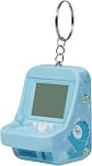 Blue Mini Arcade Machine with Keychain, 26 Classic Game Modes Support Music Mini Building Block Game Console for ,Plug and Play Video Games Car Accessories Electronic