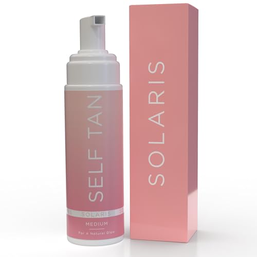 Fake Tan Mousse by SOLARIS, Self Tan Bronzer for Women, Premium Formulation (Medium - Baby Powder)
