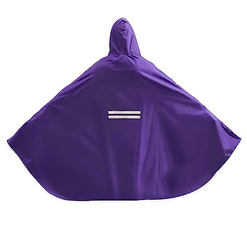 Image of HAOZAIKEJI Universal Motorcycle Raincoat Waterproof Hoodie Rain Cape Reusable Bike E-bike Rain Coat Mobility Scooter Outdoor Rain Poncho with Detachable Hat Brim Reflective Strip for Men Women