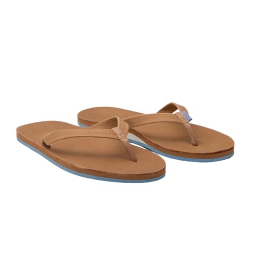 Hari Mari- Fields- Women's Nubuck Leather Flip Flops with Colorful Outsole- No Break Ins, Firm Arch Support, and Beveled Edge to Reduce Tripping2