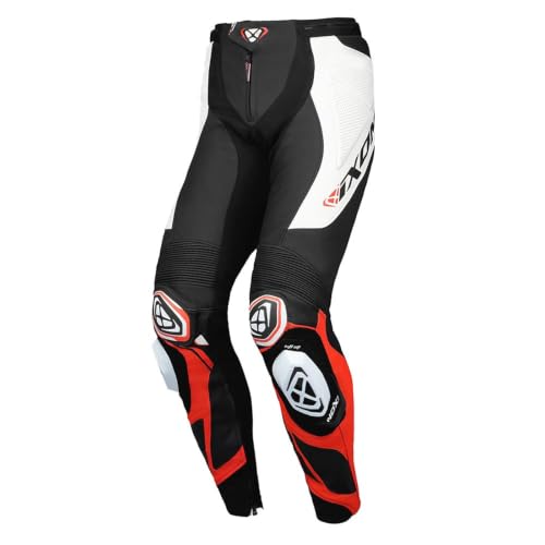 IXON Vortex 3 Motorrad Lederhose, schwarz/weiß/rot, XL