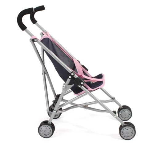 Bayer Chic 2000 Puppenbuggy Roma, Puppenwagen, Mini-Buggy, 50 x 29 x 57 cm, Melange Grau-navy – Bild 3