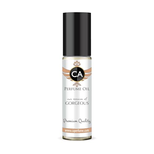 CA Perfume Impression of Gorgeous for Women Fragrance Oil Floral Woody Musk Scent Long Lasting Perfumes for Women Travel Size TSA Ready Mini Parfum Body Oil Roll-on 0.33 Fl Oz 10ml