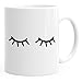 Produktbild MoonWorks Kaffee-Tasse Schlafende Augen Wimpern Eye Lashes Müde Schlafen Mascara weiß Unisize