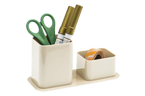 Porta Canetas Duplo Cinza, Dello, 303.0G.0012, Cinza