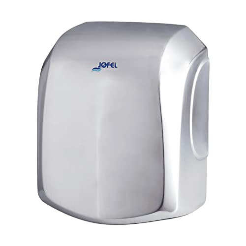 Jofel   Secamanos Óptico de Alto Rendimiento (525 Km/h) 1400W, Secado en 10 segundos, Secador de Manos Automático, Filtro Hepa, Antivandálico, Modelo AVE Carcasa Acero de Inoxidable, AA18000 Brillo
