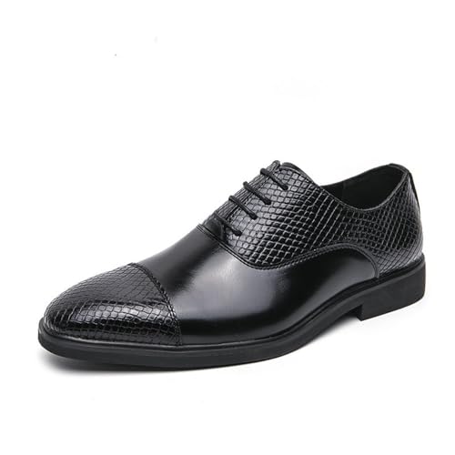 Elegant Mens Leather Lace Up Oxford Shoes Comfortable for Business and Formal Use