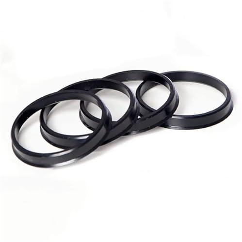 Entretoises 68.1-57.1mm pour moyeu de roue de voiture en plastique noir jante 4 pièces