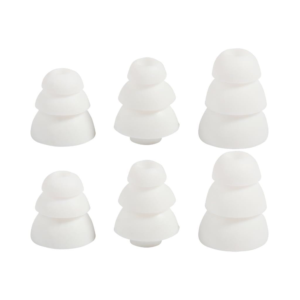Elnwnnkc Replacement Triple Flange Ear Tips Earbuds Silicone for In Ear Headphones In-Ear Hole