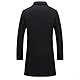 Stilvolle Oberbekleidung Herren Winter Trenchcoat mit klassischem Revers geeignet für jeden Anlass (3XL Schwarz)