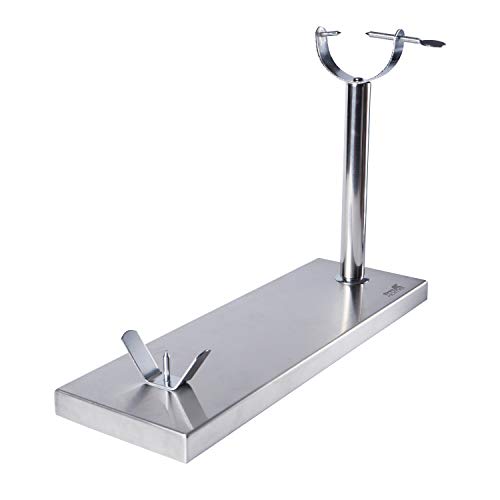 TM Electron HOCU103 Jamonero Estilo clásico Fabricado en Acero Inoxidable, fácil de Limpiar y con Tacos de Silicona para una Buena adherencia