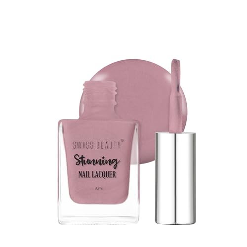 SWISS BEAUTY Stunning Matte Finish Nail Lacquer | Chip Resistant, Quick Drying Nail Paint | Highly Pigmented With High Shine Nail Polish | Shade - Expresso, 12ml