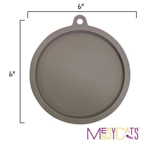 Messy Cats Silicone Saucer Shaped Airtight Cat Bowl Lid | Spill-Resistant Seal for Cat Bowls | Compatible with Messy Cats Stainless Steel Bowls (Sold Separately) | Freezer, Dishwasher Safe