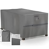 SANZARO Abdeckung Gartenmöbel Winterfest - 600D Oxford mit RipStop-Technologie, Schwerlast 320g, Reißfest & UV-Beständig, Schutzhülle für Gartentisch Sitzgruppe Balkonmöbel - 170x94x70cm