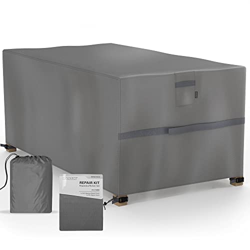 SANZARO Abdeckung Gartenmöbel Winterfest - 600D Oxford mit RipStop-Technologie, Schwerlast 320g, Reißfest & UV-Beständig, Schutzhülle für Gartentisch Sitzgruppe Balkonmöbel - 170x94x70cm