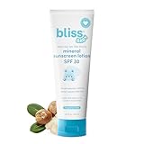 Bliss Baby Sunscreen, Premium SPF 30 Sunscreen Mineral Lotion, Natural Zinc Oxide, Hypoallergenic, Non-toxic, Water-Resistant, Vegan, Sensitive Skin - For Babies, Toddlers, Kids & Whole Family