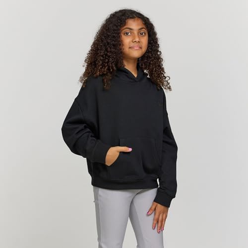 New Balance Girls Hoodie – Cute Comfy Soft Fleece Cotton Blend Pullover Sweatshirt, Drop Shoulder, Sizes 4-162