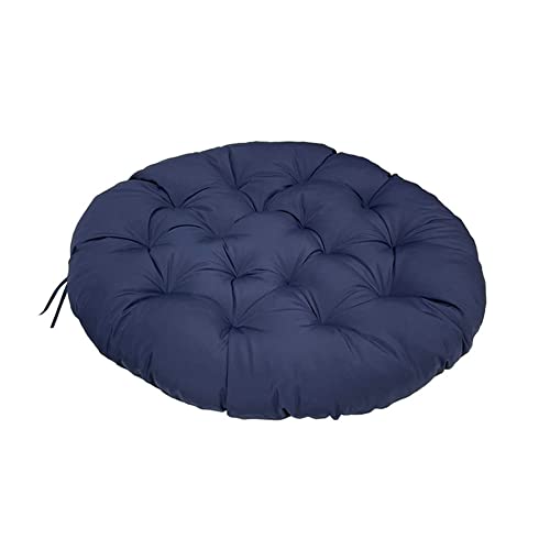 Treer Papasan Chair Cushion Outdoor Round Hanging Egg Swing Not Removable Cover/Indoor Outdoor Courtyard Garden/Soft Thicken Seat Pad, without Chair (80x80cm,Navy blue) โ image 1