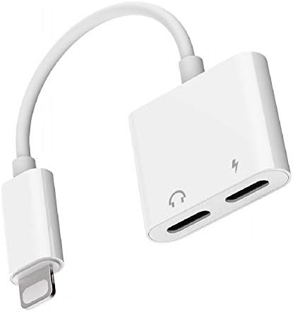 [Apple MFi Certified] iPhone Headphones Adapter Splitter 2 in 1 Headphone Audio & Charge Adapter Compatible for iPhone 13/12/11/XS/XR/X 8 7, Support Call + Sync + Music Control
