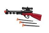 STUWU Pfeilgewehr Kinder mit 3 Saugnapf Pfeilen – Dart Gewehr 29 cm – Polizei Spielzeug Set – Haftet auf glatten Flächen – Outdoor Spielzeug Geschenk Jungen Mädchen Pistole Alternative