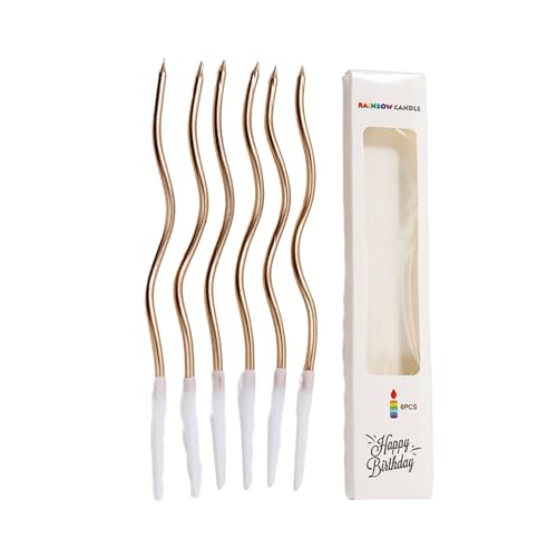 6Pieces Functional Curved Decorative Cake With Gold Plating For Birthday And Anniversary Party Decorations