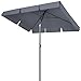 LIFERUN 200 x 125 cm Sonnenschirm rechteckig, Marktschirm knickbar, Gartenschirm Terrassenschirm Sonnenschutz UV 50+, für Balkon und Terrasse, 180 g/m², Neigbar und Höhenverstellbar