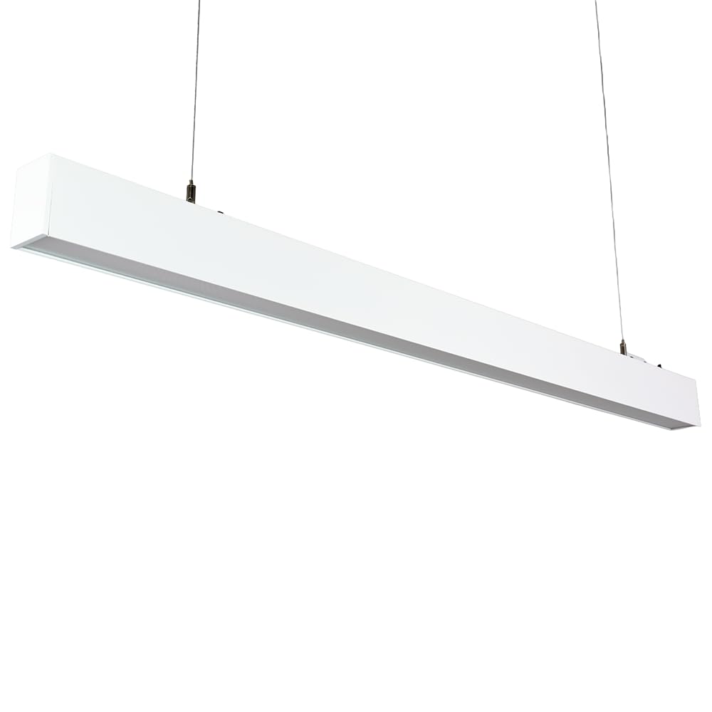 LUXULA LED Pendelleuchte 120 cm Weiß, 30W 3600lm, 3000-6500K einstellbar, Hängelampe Up & Down Aluminium, Blendfrei UGR<19, Deckenlampe als Büro- & Tresenleuchte, Esszimmerlampe hängend