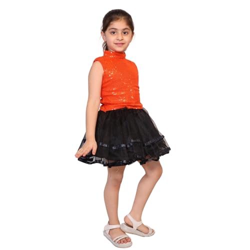 Image of Kaku Fancy Dresses Western Dance Top for Kids Halter Neck Top For Annual Function (ONLY TOP) - Skirt not included