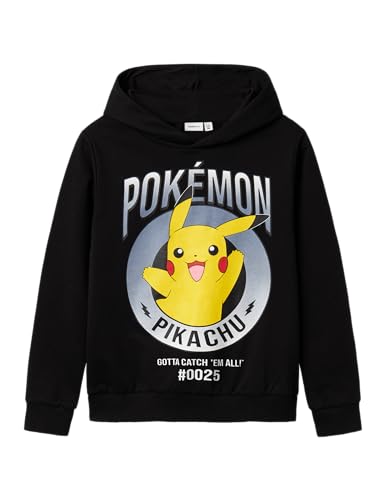 NAME IT Nkmdu Pokemon Nreg Sweat WH BRU Noos Sky, Negro, 116 para Niños