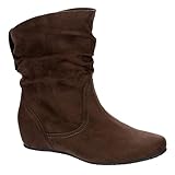 XAPPEAL Carney - Women's Slip On Casual Slouch Short Ankle Boot Chocolate, Size 7.0 Medium Width